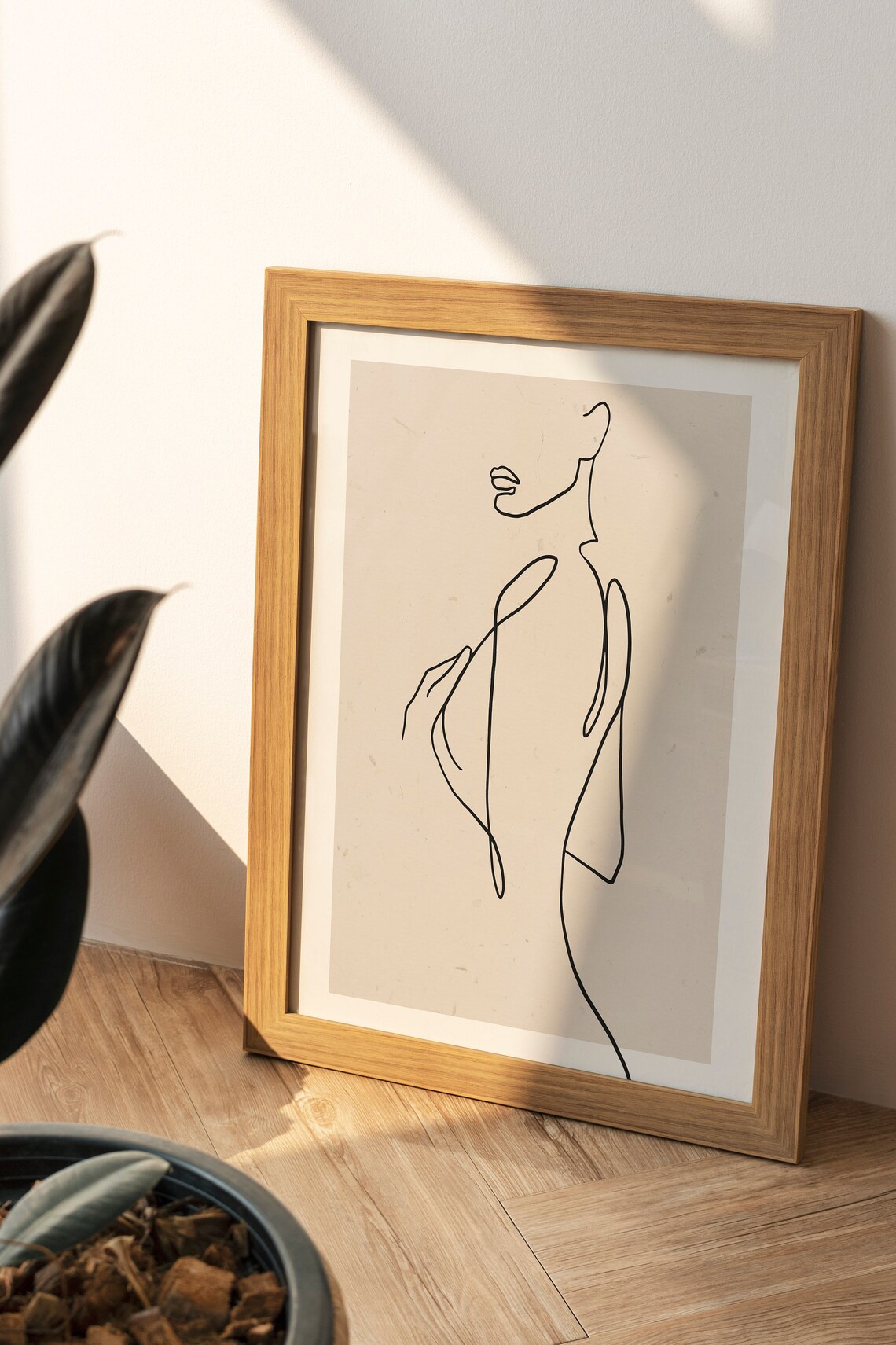 Modern Minimalist One Line Woman Drawing Abstract Female Art Poster
