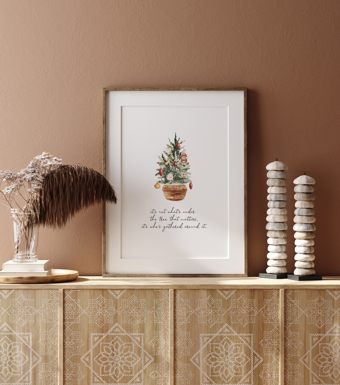 Minimalist Christmas Tree Print, Christmas Quotes - Image 2