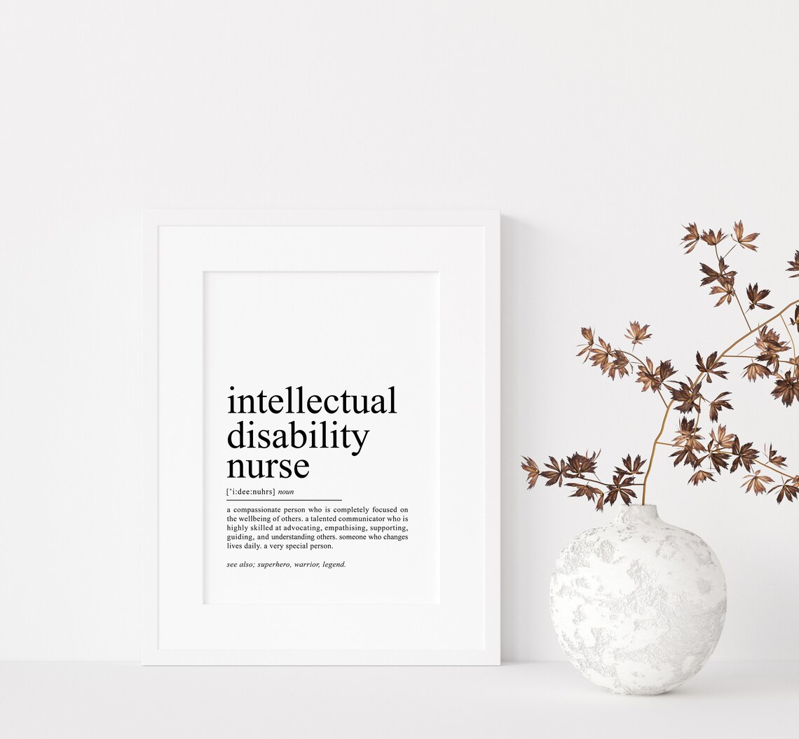 Intellectual Disability Nurse Definition Poster - Image 2