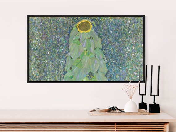 Famous Klimt Sunflower Tall Bloom Art Nouveau Classic Poster