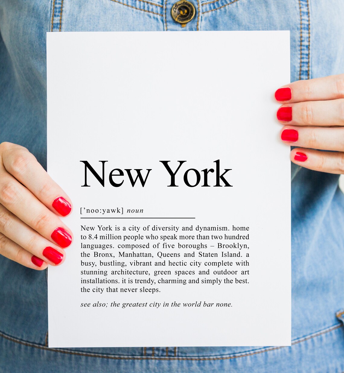 New York Souvenir Definition Print, NYC Travel Poster - Image 2