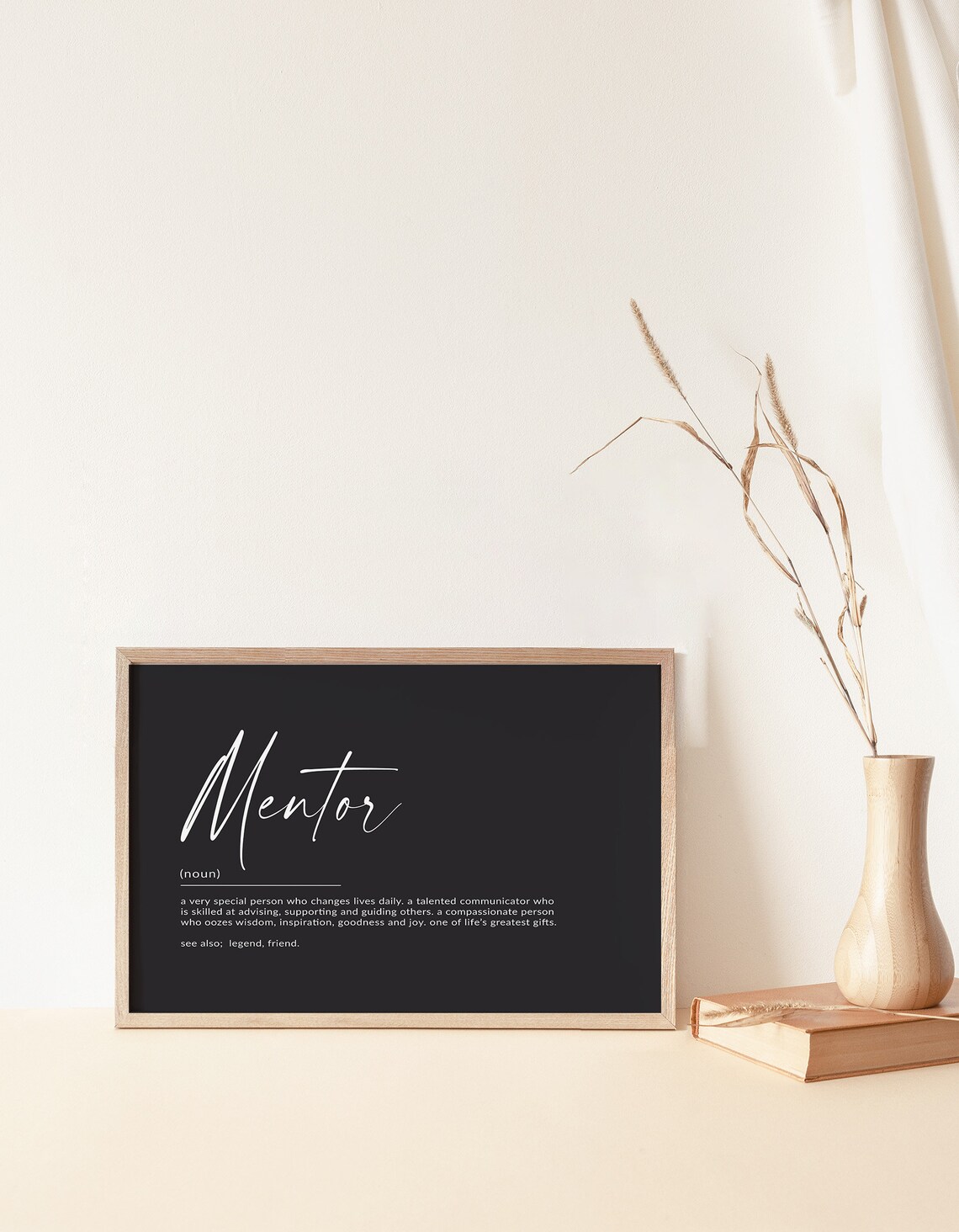 Mentor Definition Typography Art Print, Gift - Image 2