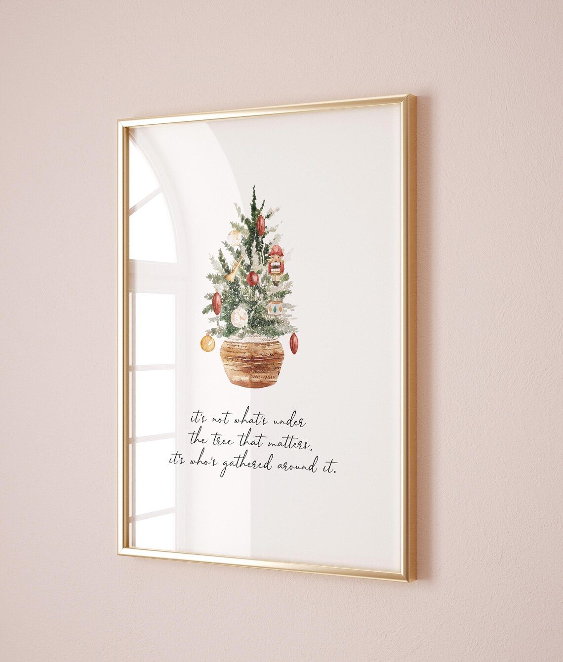 Minimalist Christmas Tree Print, Christmas Quotes
