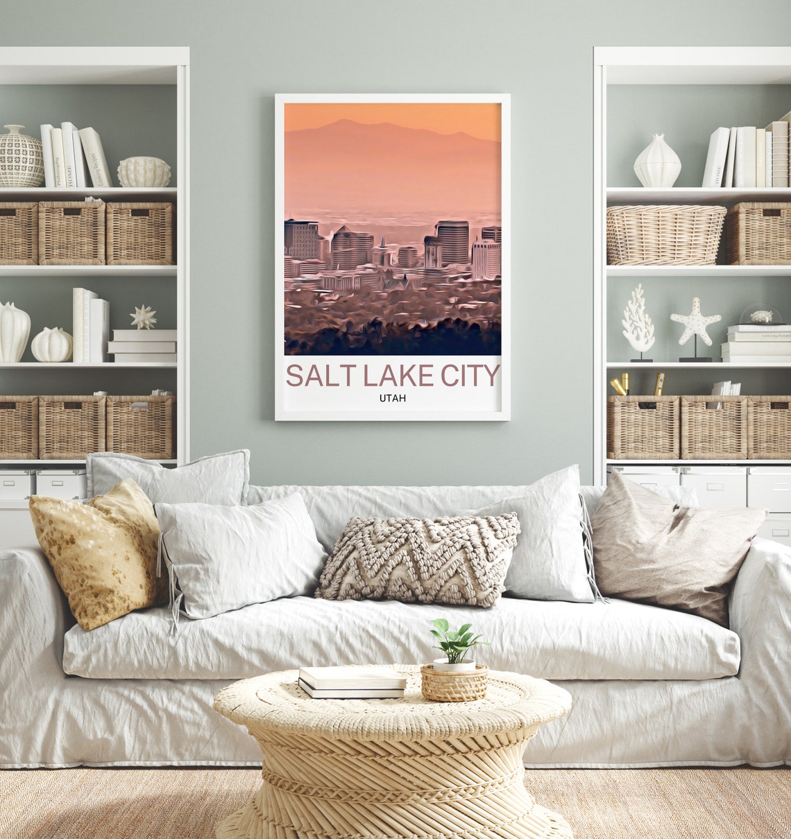 Salt Lake City Salt Lake City Print Salt Lake City Wall Art Salt Lake City Poster Salt Lake City Decor Salt Lake City Utah Print - Image 2