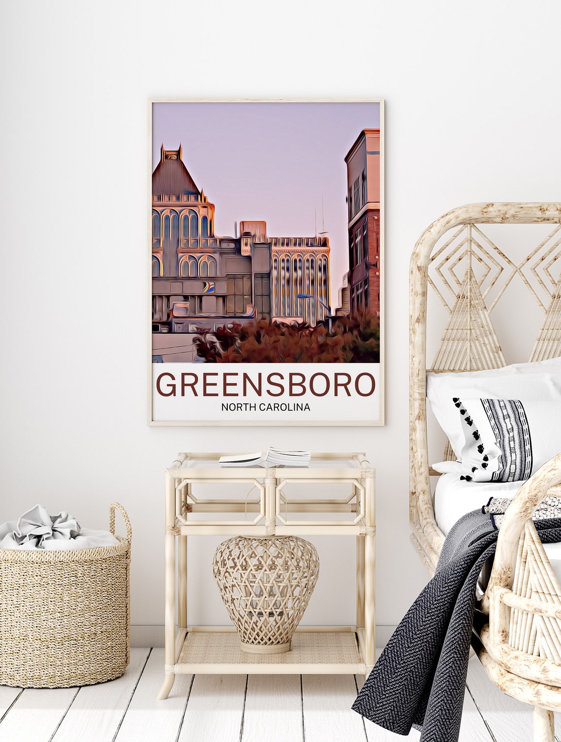 Greensboro Travel Print Greensboro Wall Art Greensboro Poster Greensboro Art Print Greensboro Wall Decor Greensboro Travel - Image 2
