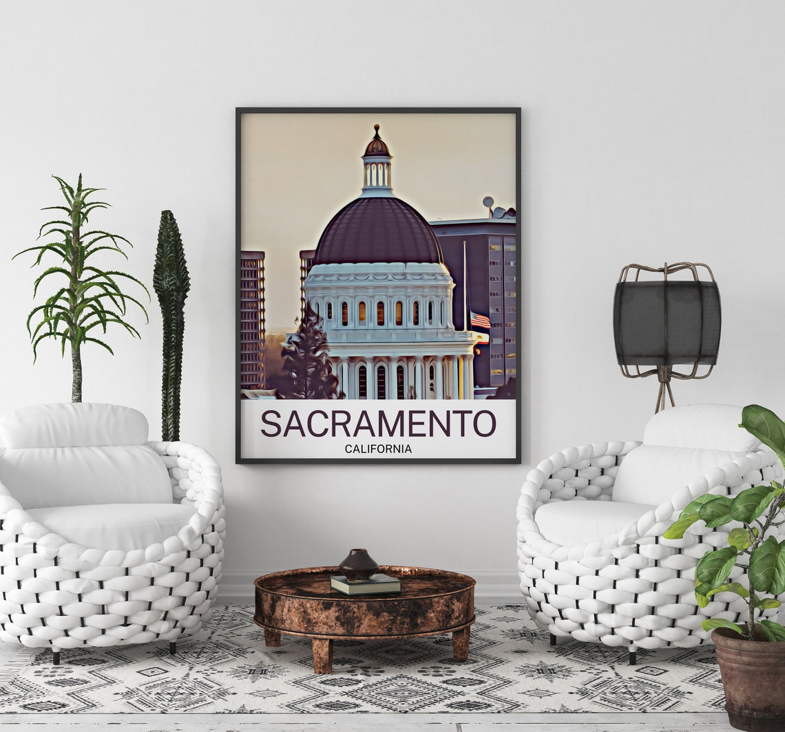 Sacramento Travel Print Sacramento Wall Art Sacramento Poster Sacramento Art Print Sacramento Wall Decor Sacramento Travel - Image 3