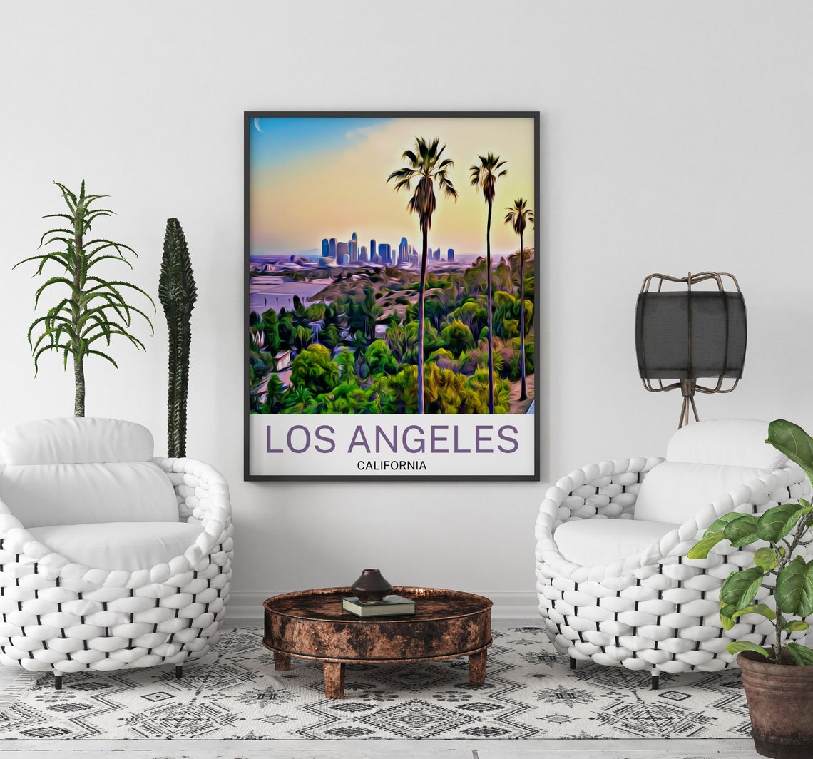 Los Angeles Travel Print Los Angeles Wall Art Los Angeles Poster Los Angeles Art Print Los Angeles Wall Decor Los Angeles Travel - Image 3