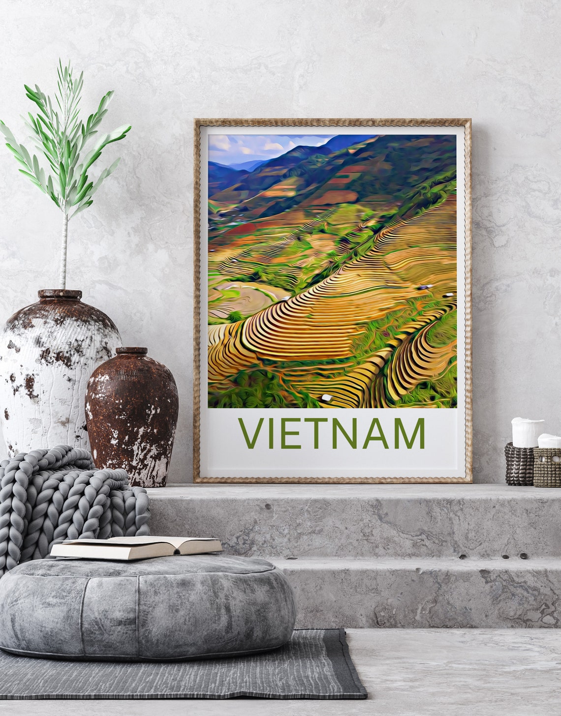 Vietnam Print Vietnam Art Vietnam Wall Art Vietnam Art Print Vietnam Artwork Vietnam Poster Vietnam Decor Vietnam Travel - Image 2
