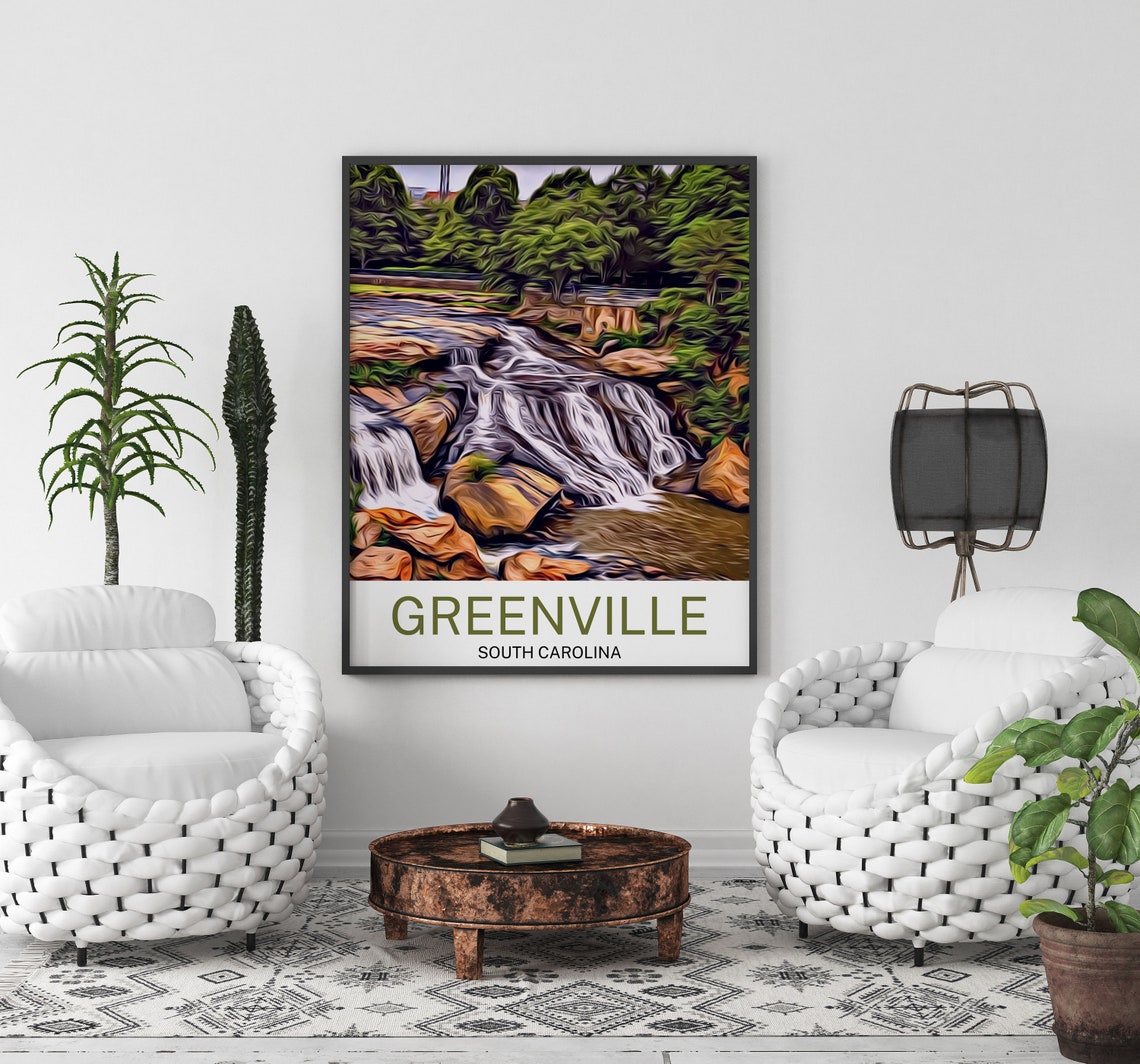 Greenville Print Greenville Art Greenville Wall Art Greenville Art Print Greenville Artwork Greenville Poster Greenville Decor - Image 2