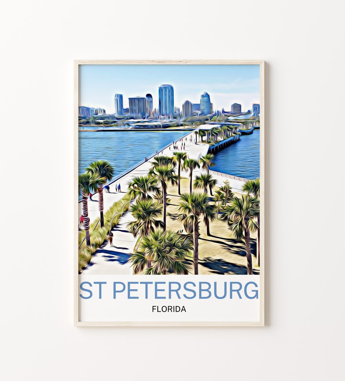 St Petersburg Print St Petersburg Art St Petersburg Wall Art St Petersburg Art Print St Petersburg Artwork Florida Print St Petersburg