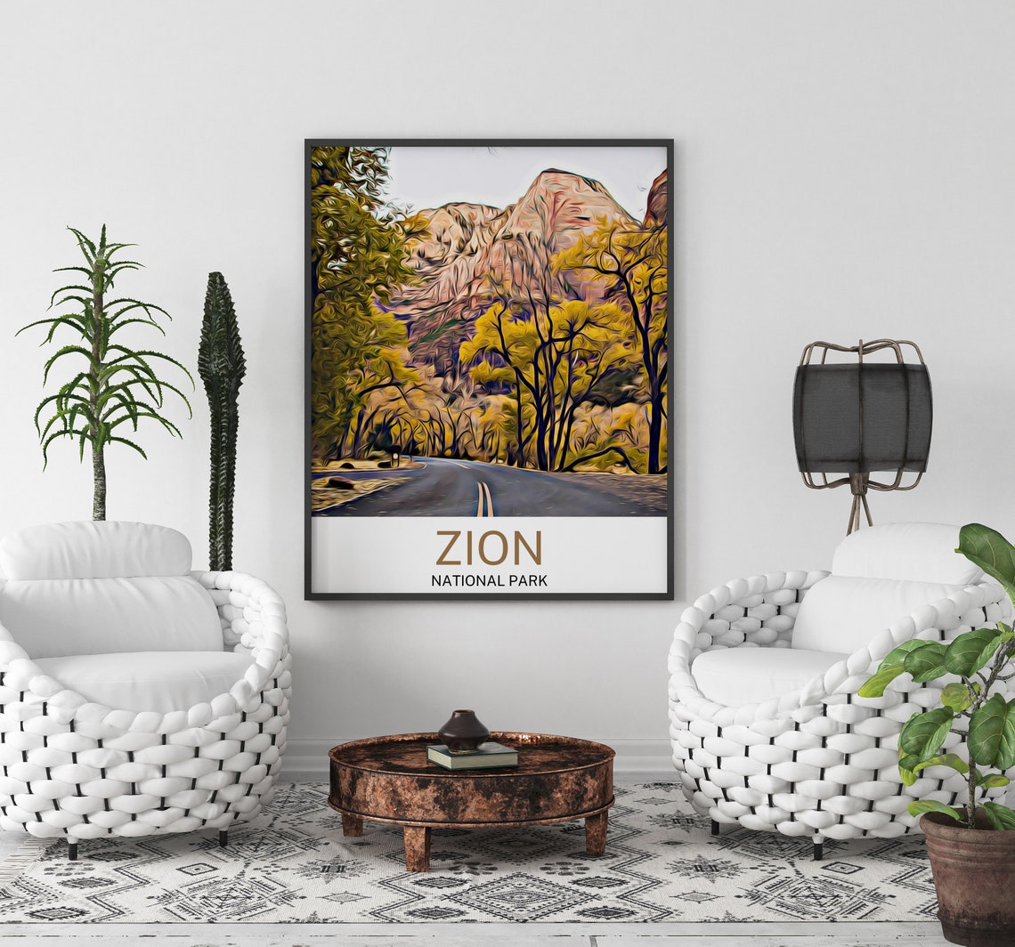 Zion National Park Zion National Park Print Zion National Park Wall Art Zion National Park Poster Zion National Park Wall Decor - Image 3