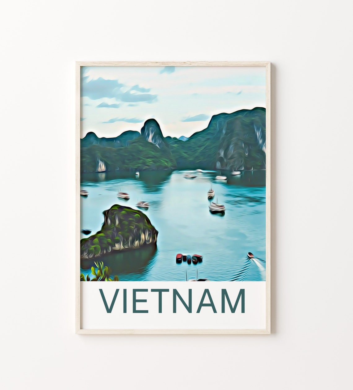 Vietnam Travel Print Vietnam Wall Art Vietnam Art Vietnam Artwork Vietnam Art Print Vietnam Gift Vietnam Poster Vietnam Travel