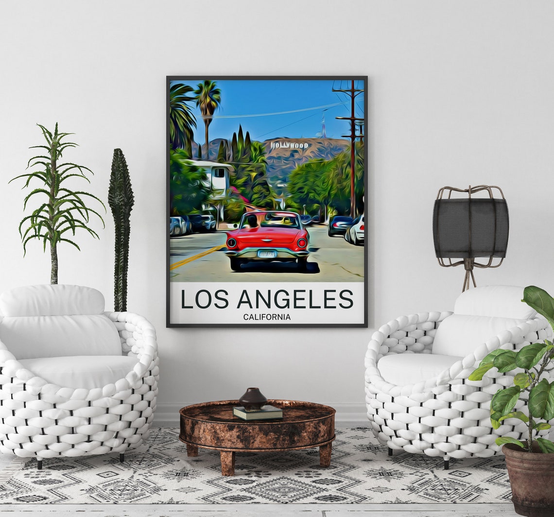Los Angeles Los Angeles Print Los Angeles Wall Art Los Angeles Poster Los Angeles Wall Decor Los Angeles Souvenir Los Angeles Poster - Image 3