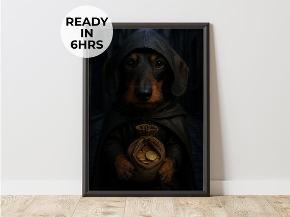 Custom Rogue Pet Portrait Fantasy Art Gamer Gift