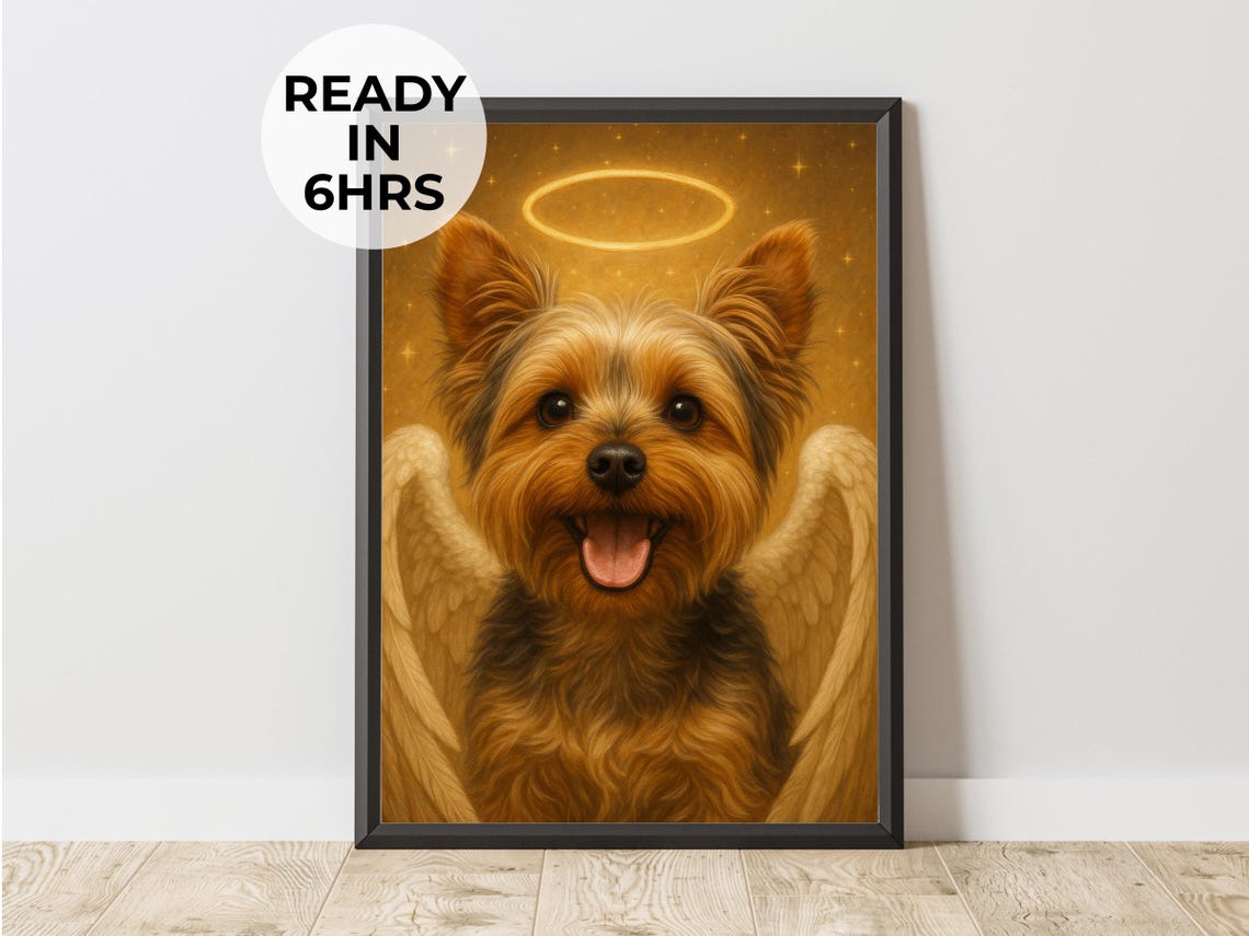 Custom Angel Pet Portrait Memorial Gift