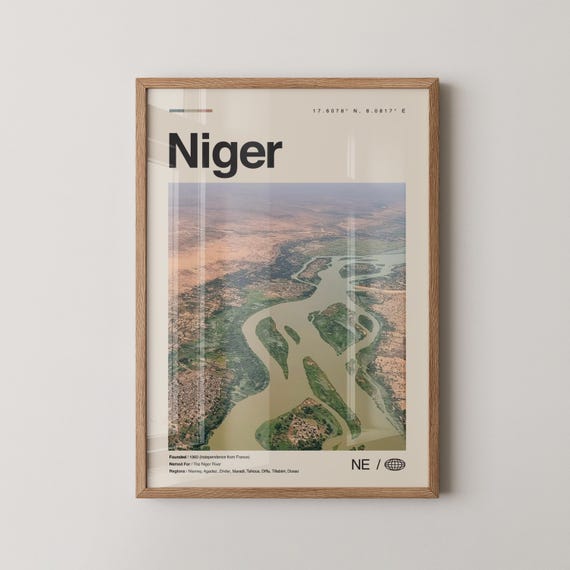 Niger Print Wall Art Poster Photo Decor Country Africa