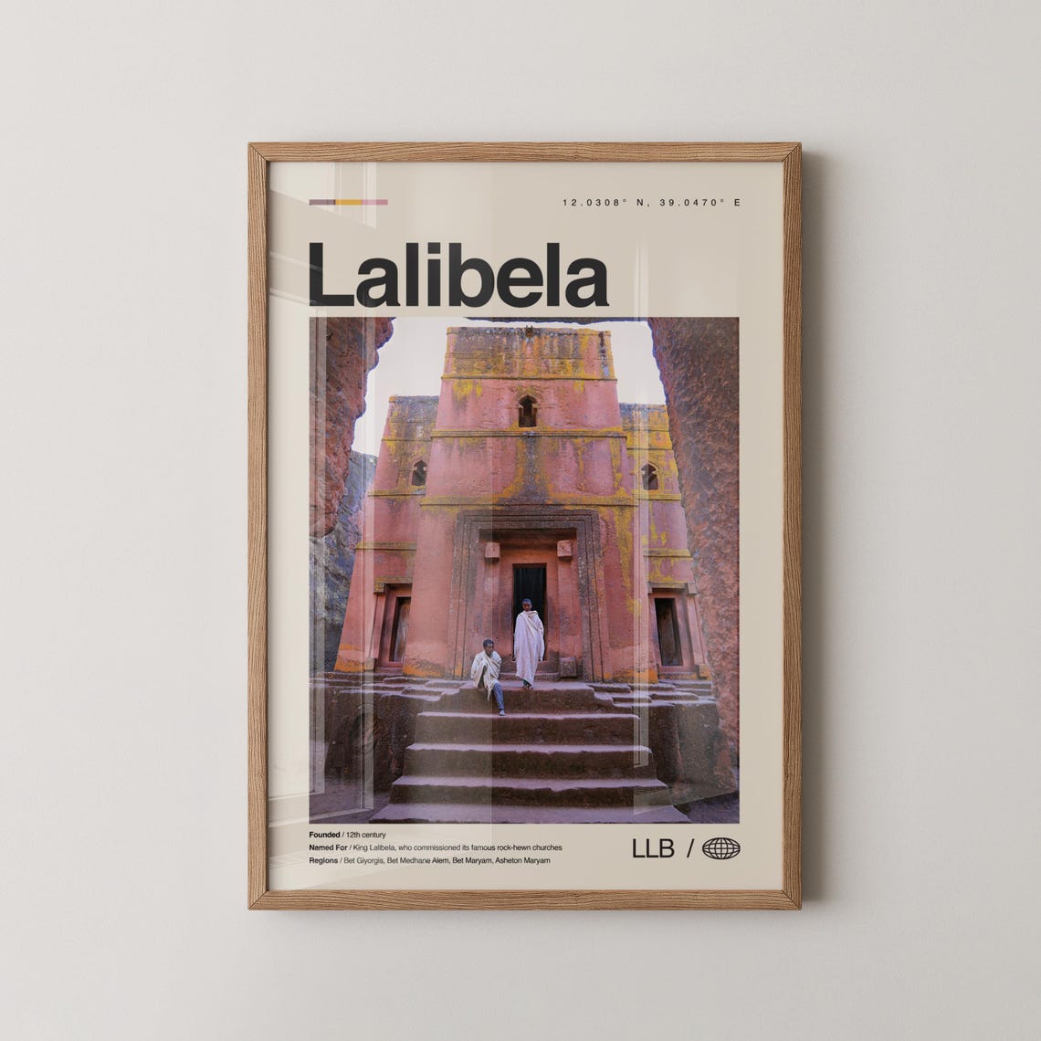Lalibela Print Wall Art Poster Photo Dcor Map Ethiopia