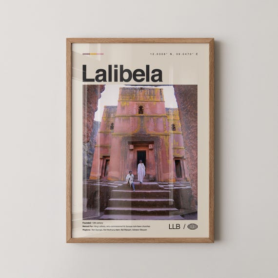 Lalibela Print Wall Art Poster Photo Dcor Map Ethiopia