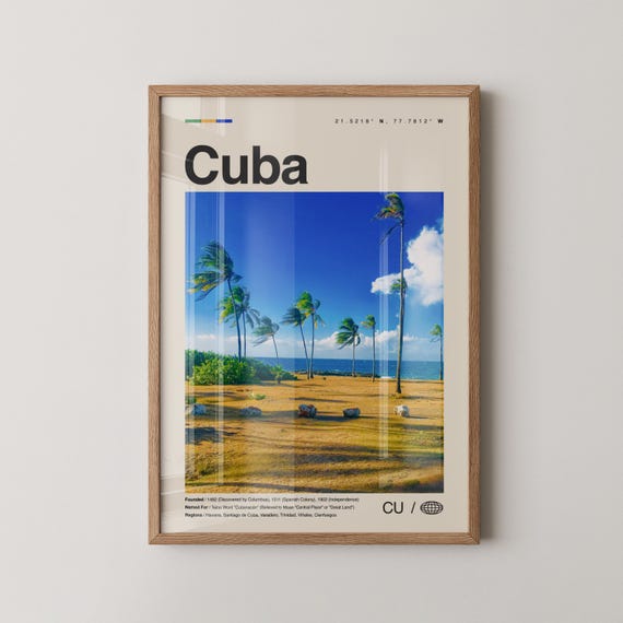 Print No 2 Wall Art Poster Photo Decor Country Havana Cuban Caribbean