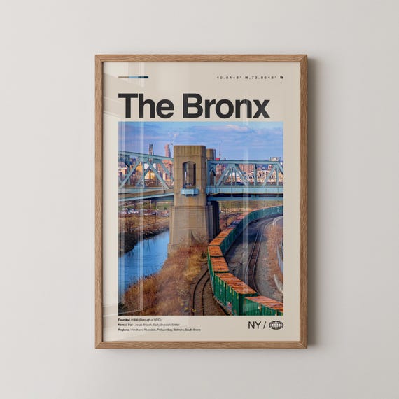 The Bronx Print New York Wall Art Poster Photo Yankee Stadium Zoo Wave Hill