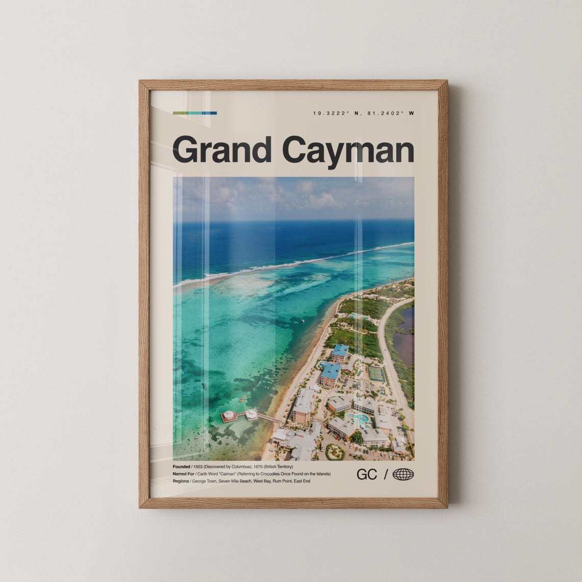 Grand Cayman Print Wall Art Poster Photo Dcor Caribbean