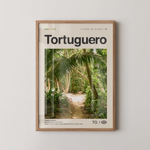 Tortuguero Print Wall Art Poster Photo Dcor Costa Rica