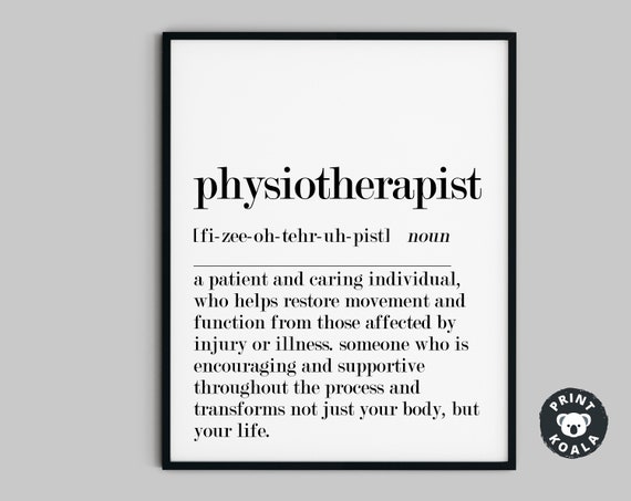 Physiotherapist Gift Physical Therapy Gift Pt Gift Physical Therapy Wall Art Physical Therapist Gifts Therapist Gift