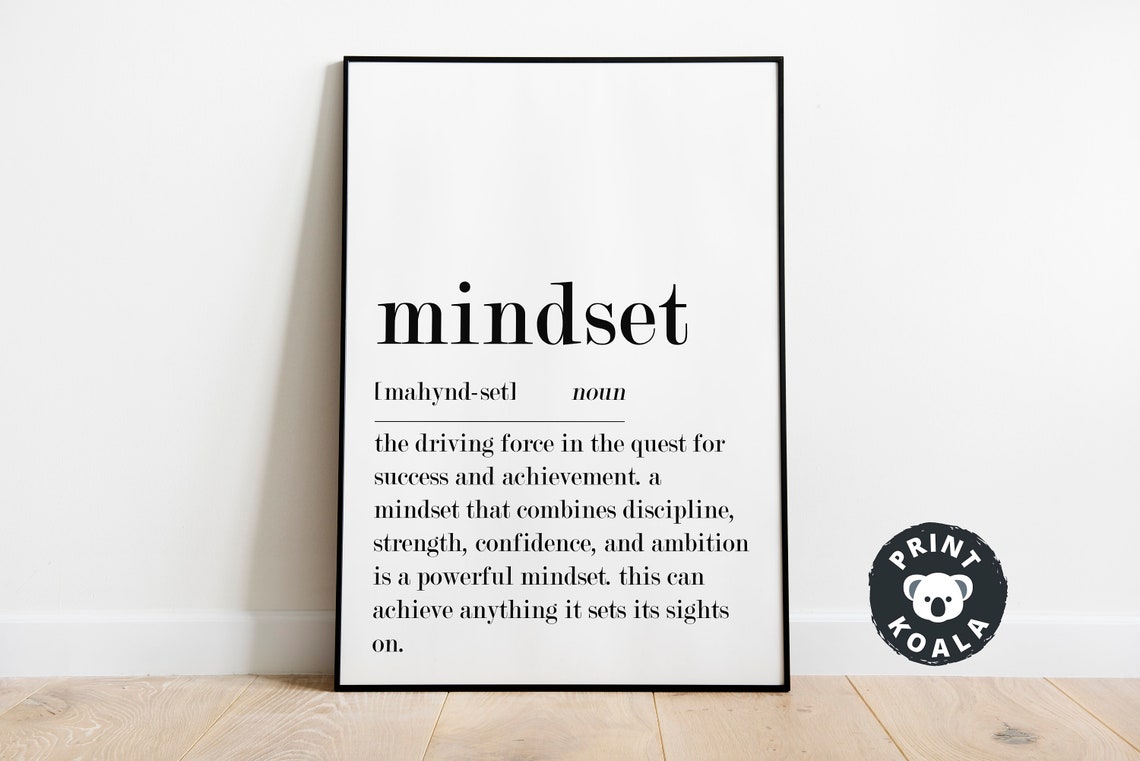 Mindset Definition Dictionary Style Inspirational Motivation Poster - Image 4