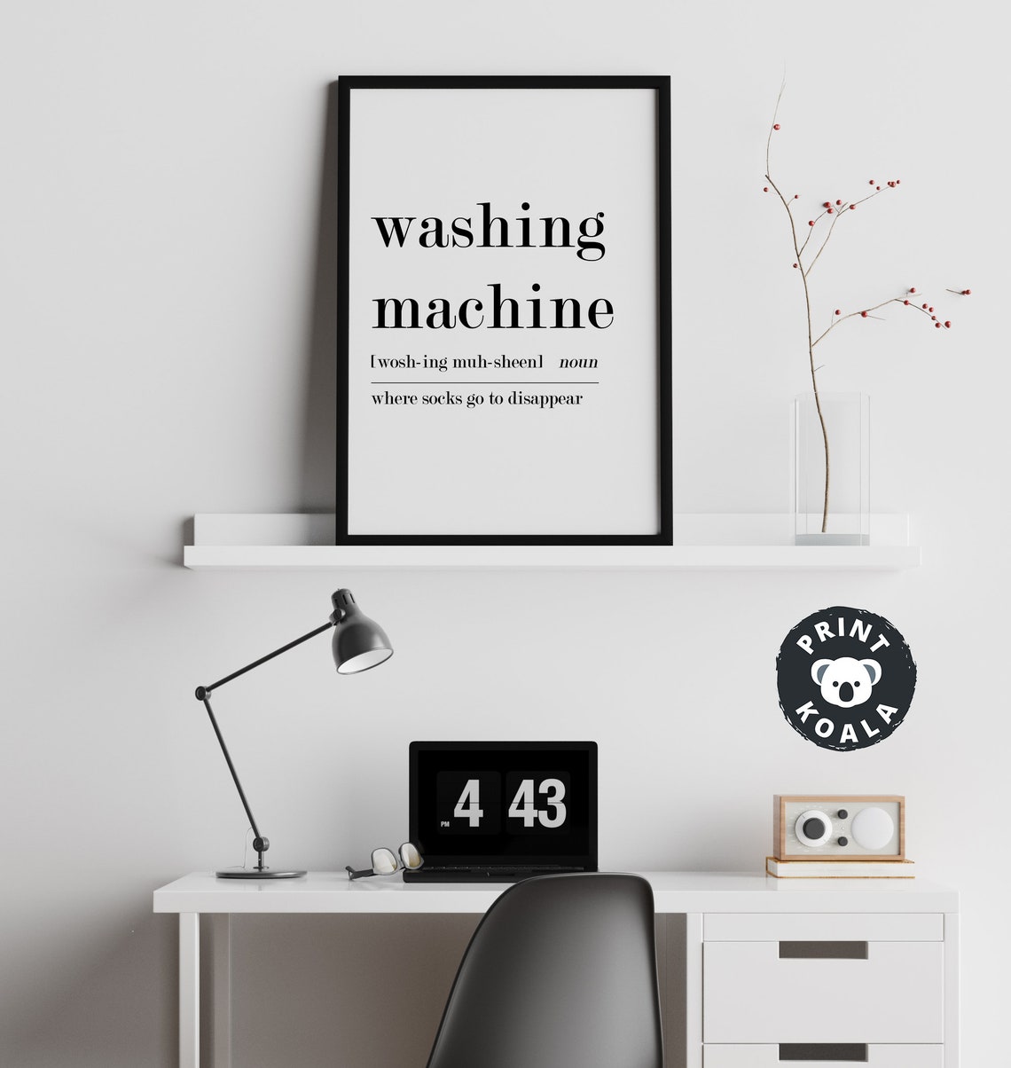 Washing Machine Funny Definition Print Laundry Room Humor Wall Decor - Image 2