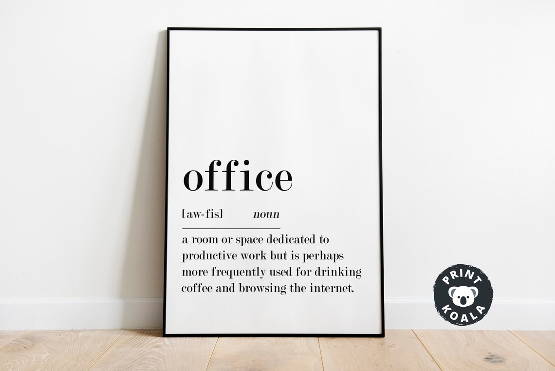 Office Funny Dictionary Definition Print Work Humor Wall Decor Art - Image 5