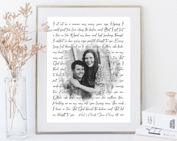 Bless The Broken Road Rascal Flatts Wedding Photo Keepsake Poster