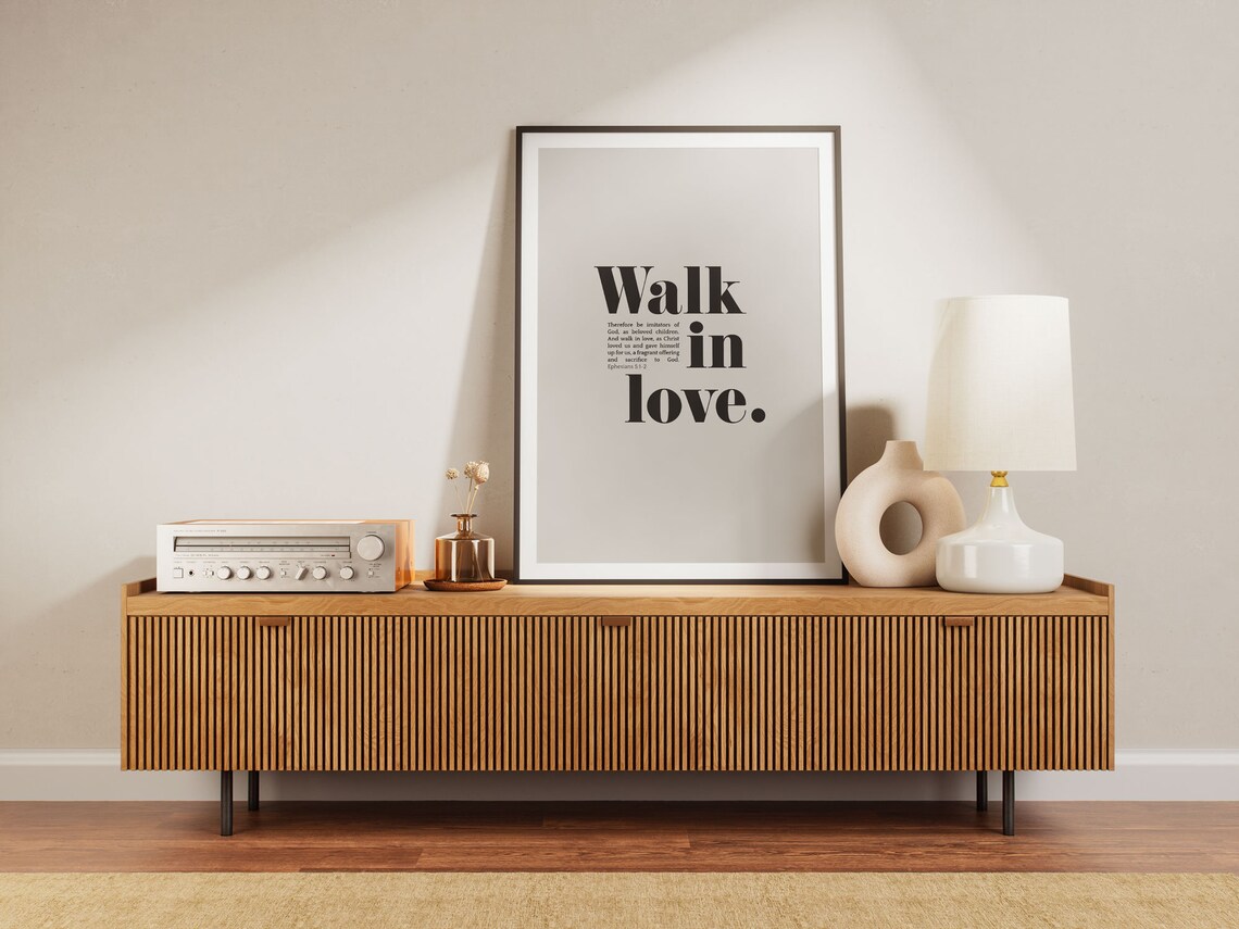 Ephesians 5:1-2 Walk In Love Bible Verse Bold Modern Christian Wall Art - Image 2