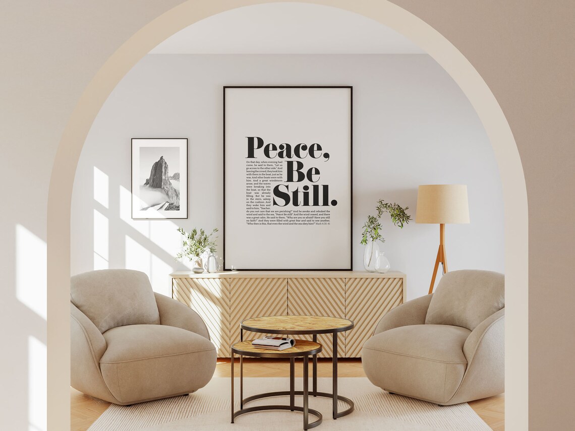 Peace Be Still Mark 4 Scripture Wall Art Print - Image 5