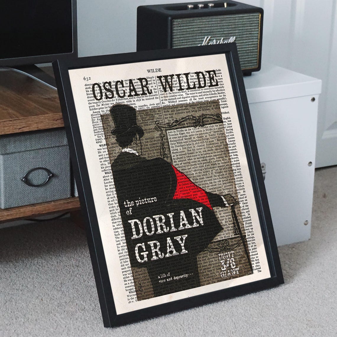 The Picture Of Dorian Gray By Oscar Wilde Instant Literary Art Poster Print Locally Bookworm Gifts Reading Nook Decor Gifts - Image 3