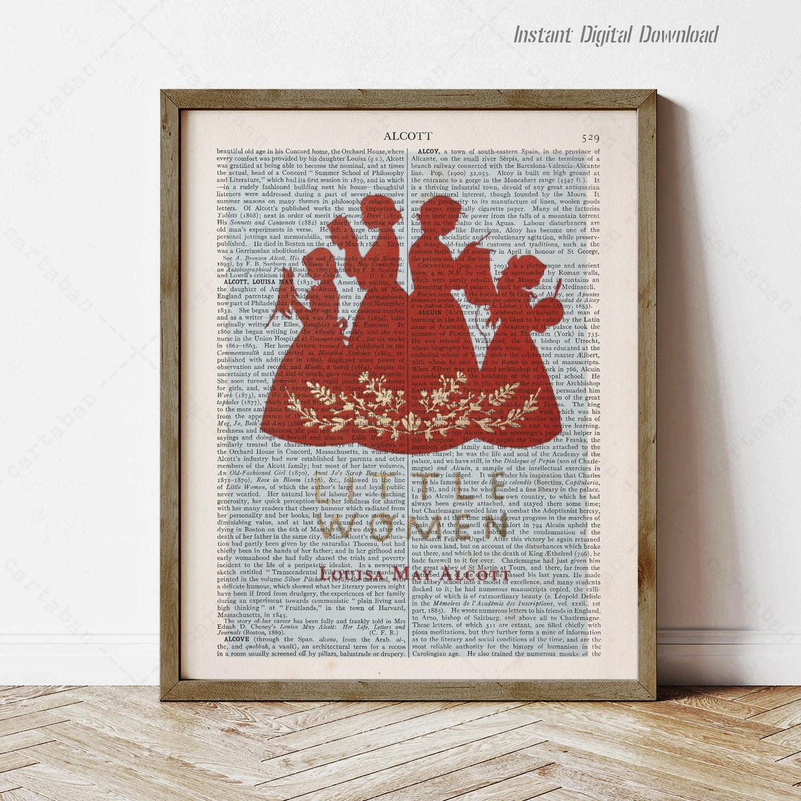 Little Women By Louisa May Alcott Instant Print Locally Literary Art Poster Bookworm Gifts Wall Art Reading Nook Decor Gifts