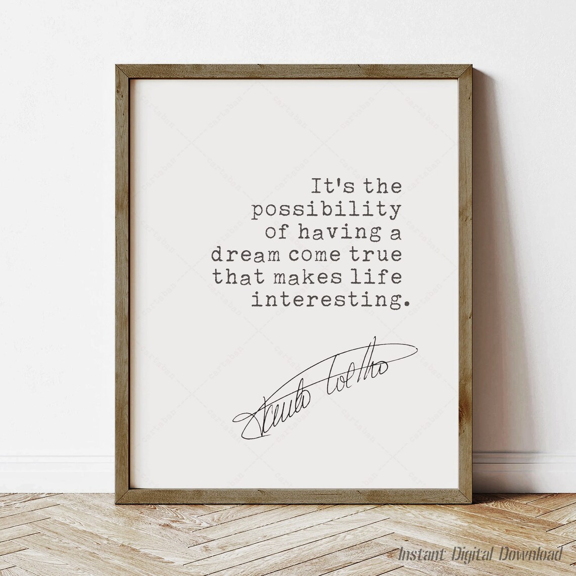 Paulo Coelho's The Alchemist Quote Poster Print