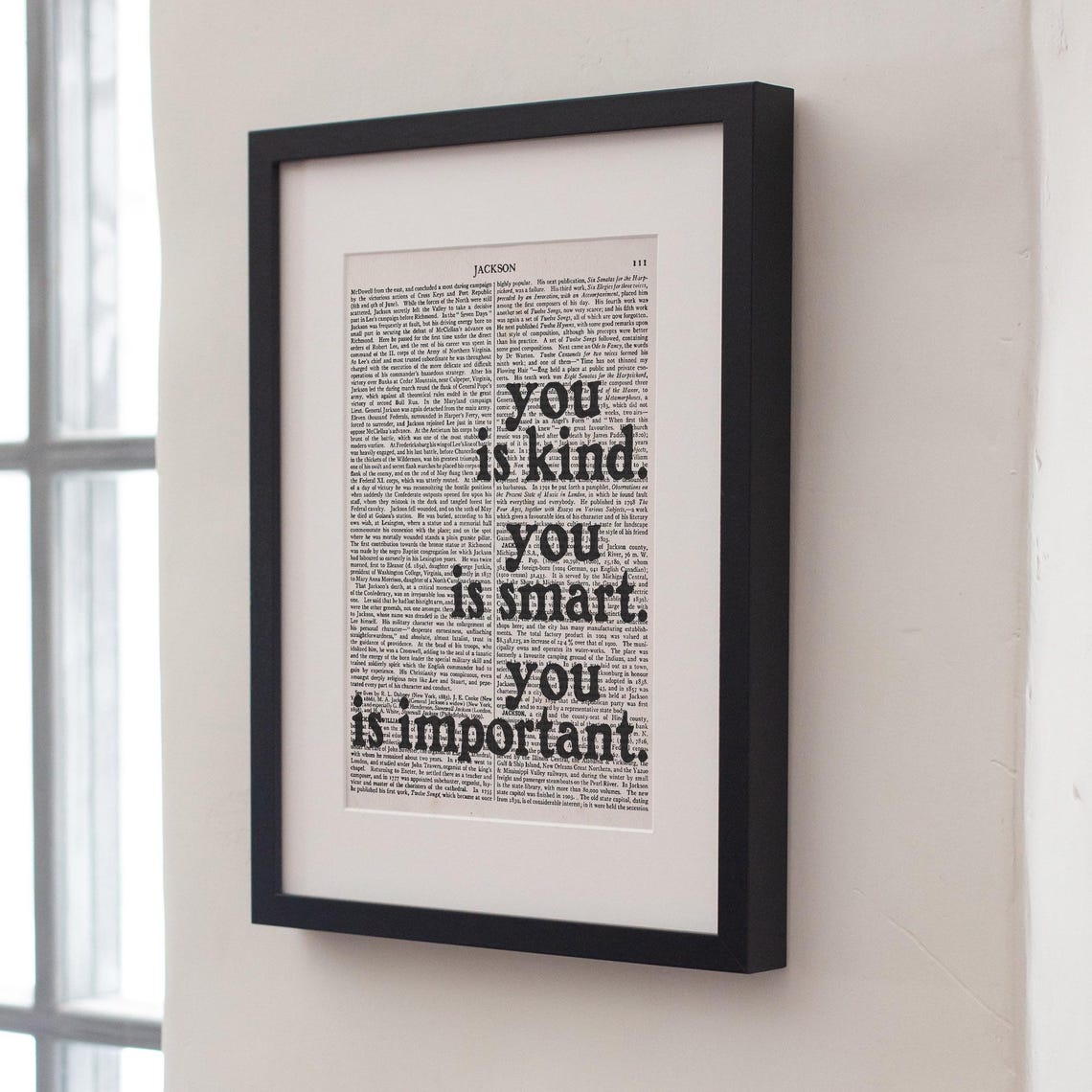 You Is Kind You Is Smart You Is Important Dictionary Art Print Poster - Image 4