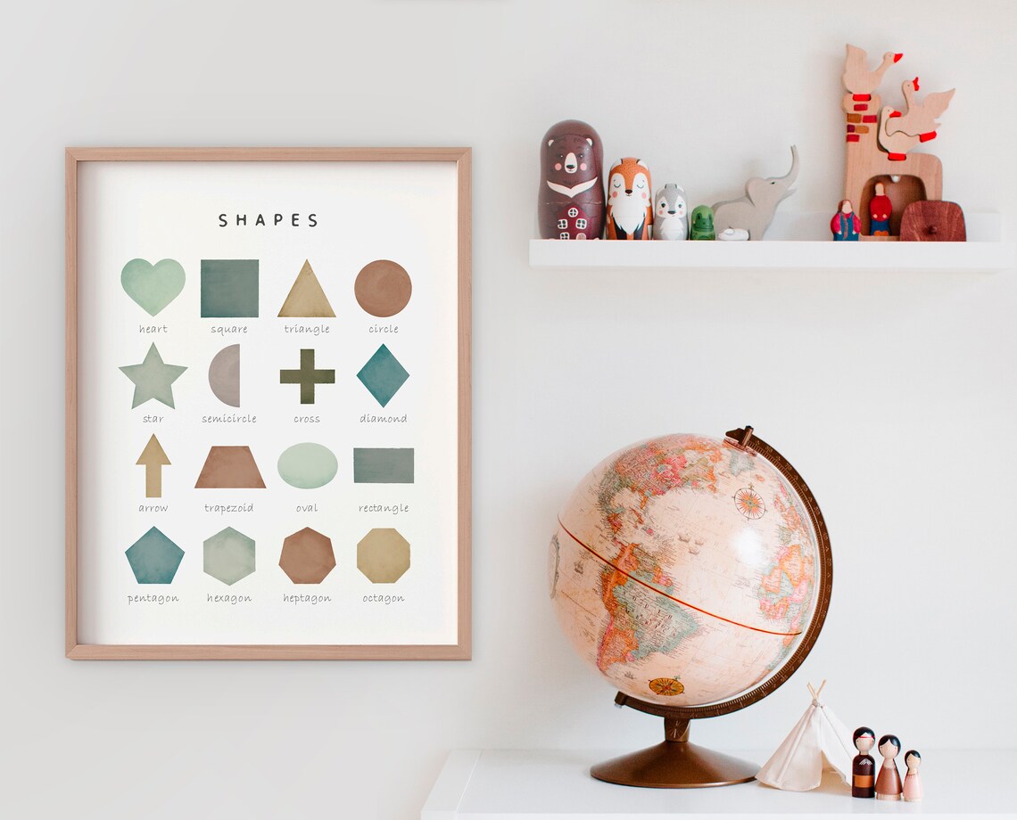 Geometric Shapes Educational Poster, Nursery Classroom - Image 4