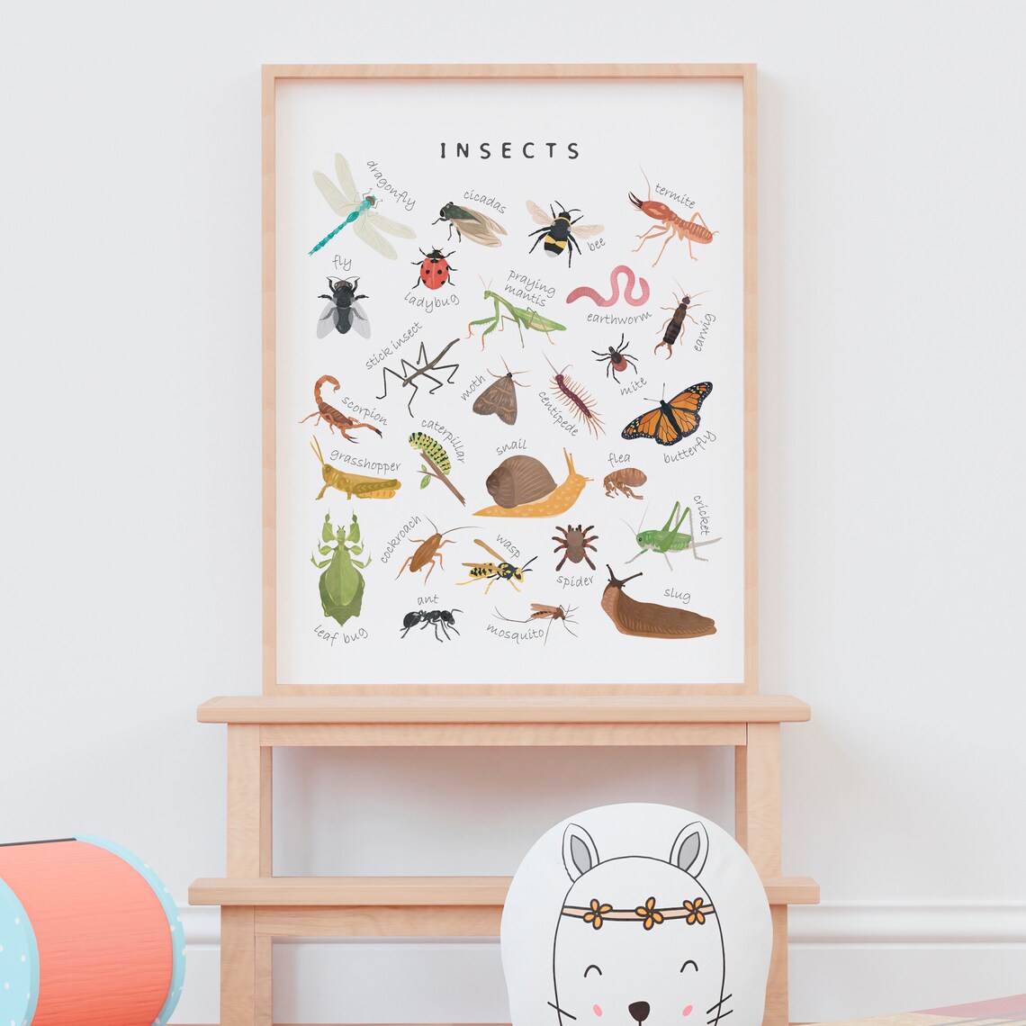 Educational Bugs Poster, Insects Classroom Decor Print - Image 4