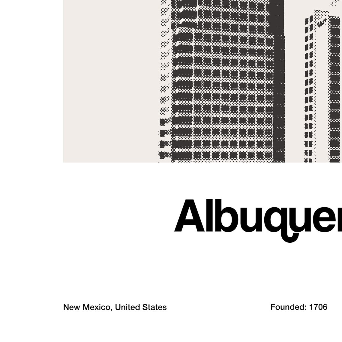 Albuquerque Skyline, Minimalist New Mexico Travel Poster - Image 2