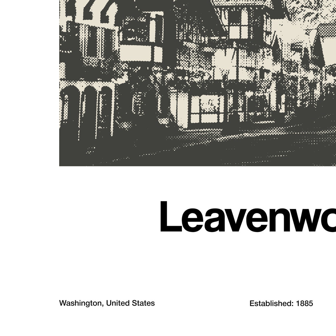 Leavenworth Washington Poster, Minimalist Travel Poster - Image 2
