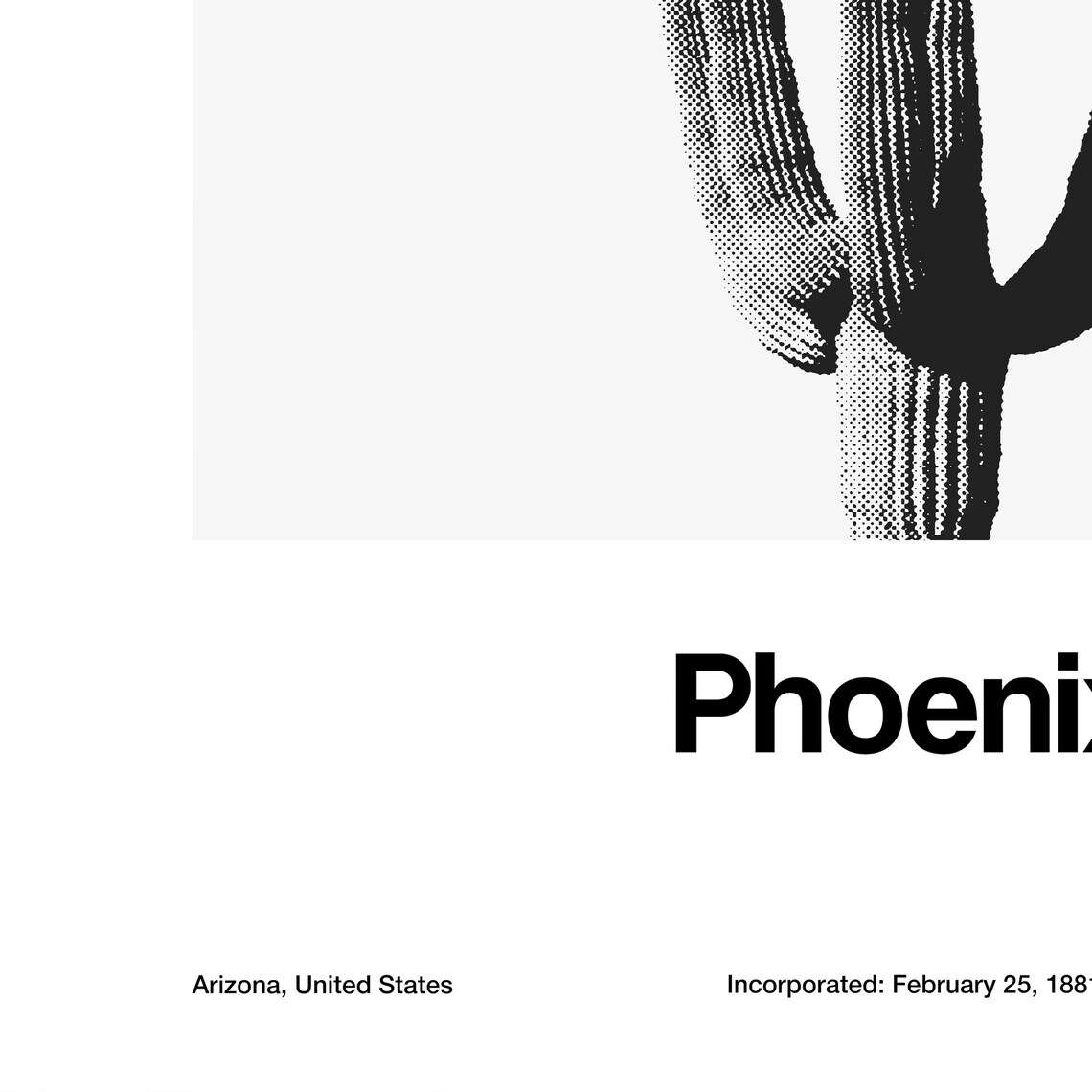 Phoenix Arizona Poster, Minimalist City Arch Print - Image 3