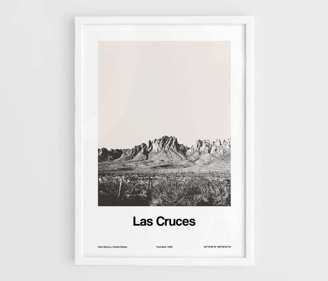 Las Cruces, New Mexico Minimalist Travel Poster