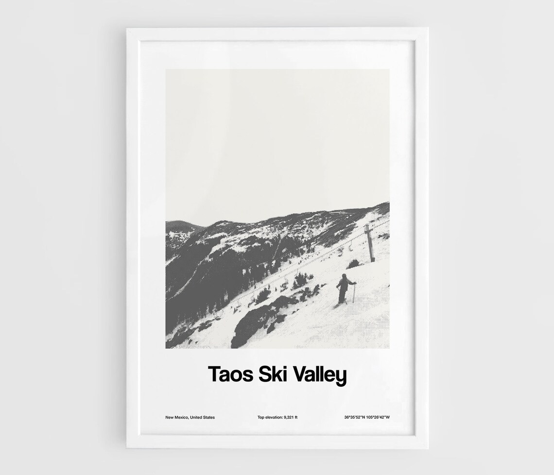 Taos Ski Valley, New Mexico Minimalist Travel Poster