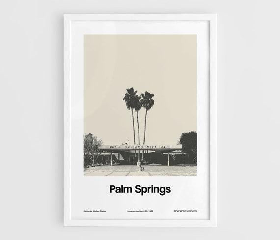 Palm Springs, California Minimalist Travel Poster