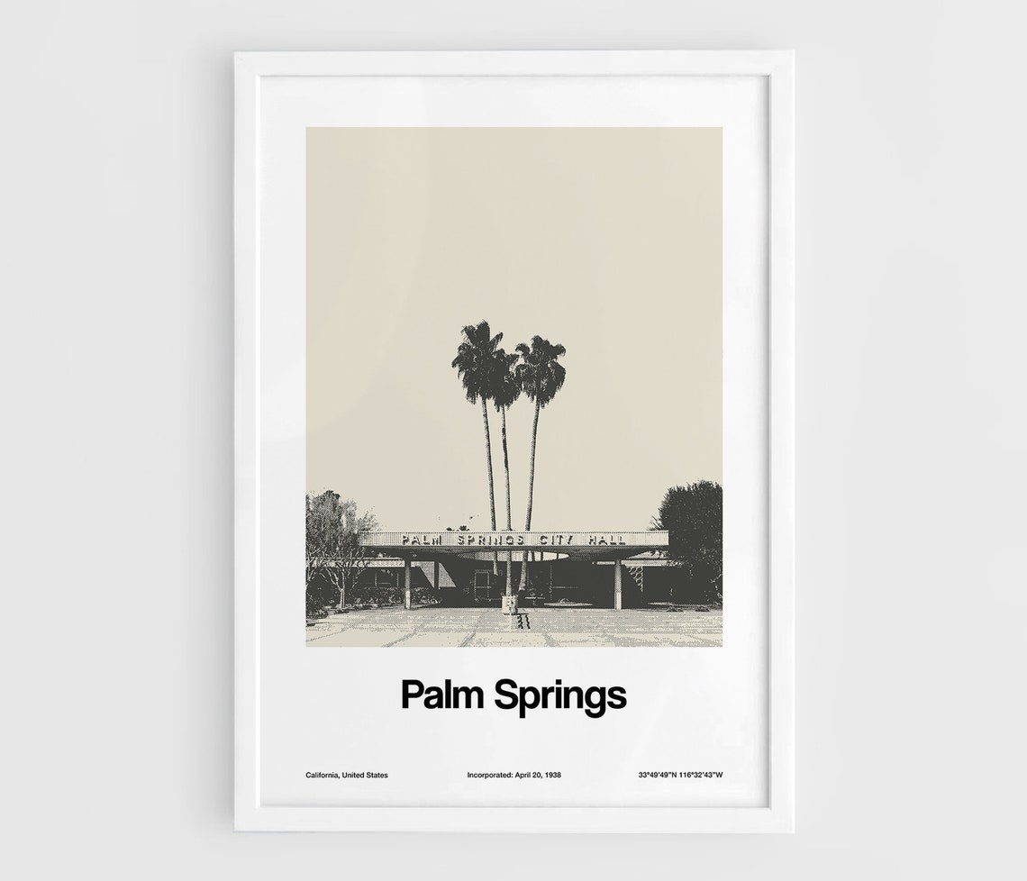 Palm Springs, California Minimalist Travel Poster