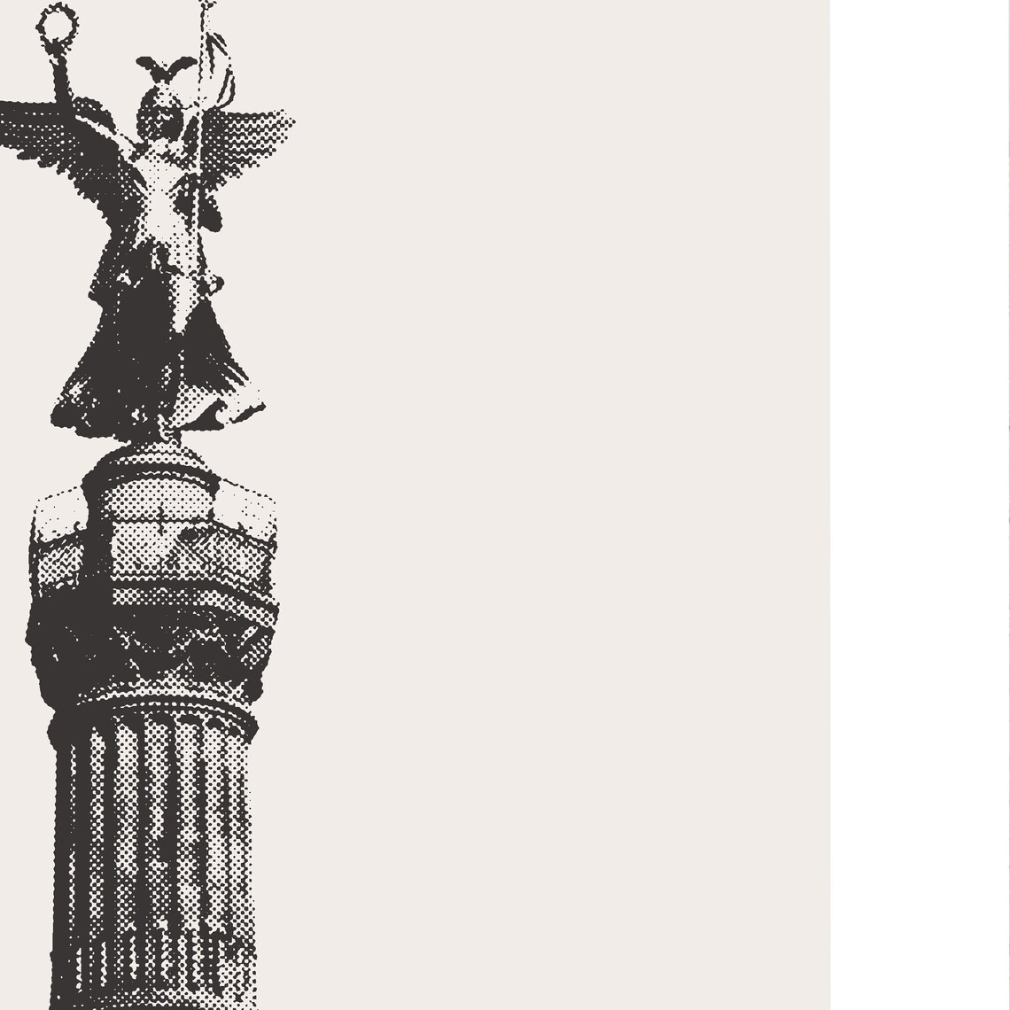 Berlin Victory Column Minimalist Travel Poster - Image 3