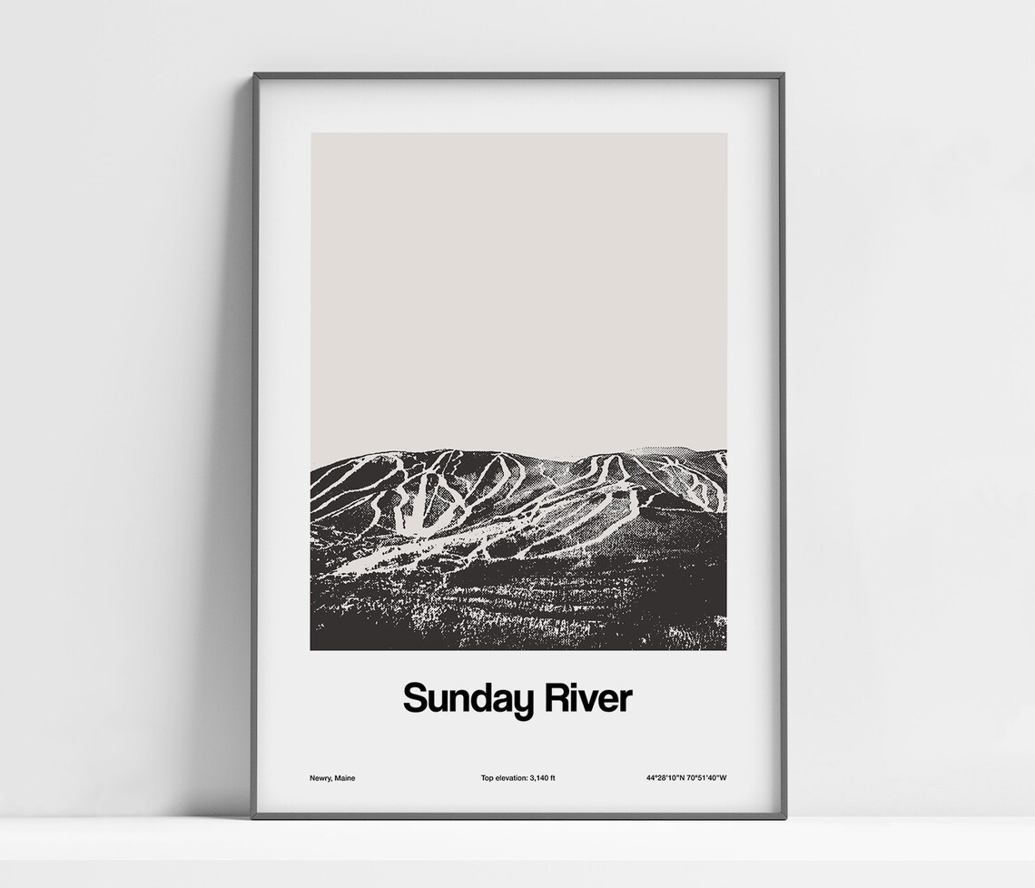 Sunday River, Newry Maine Mountains Poster Print
