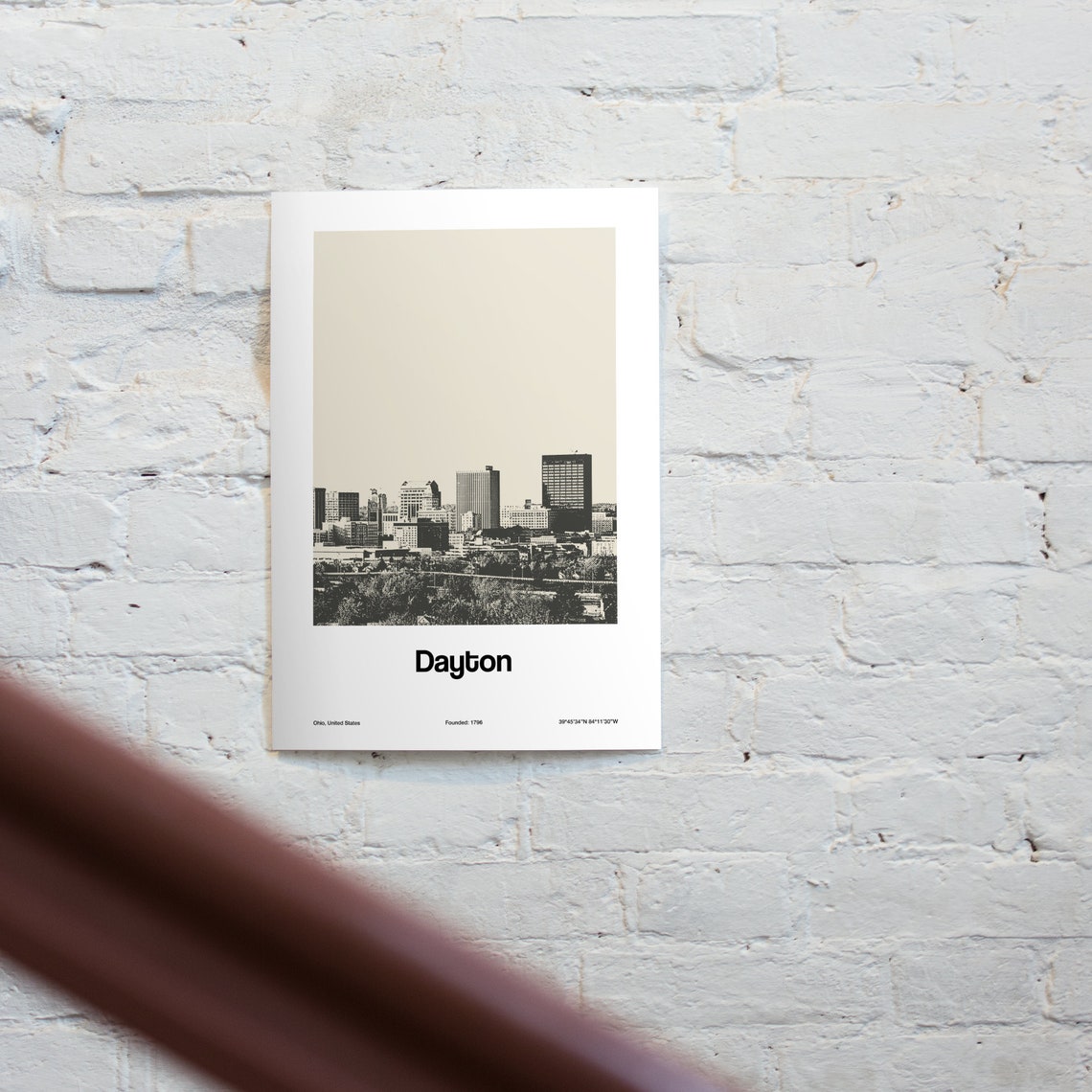 Dayton Ohio Skyline Poster, Minimalist City Print - Image 2