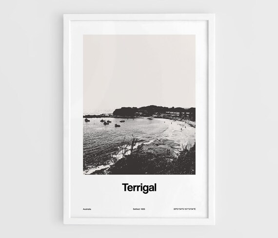 Terrigal Minimalist Travel Poster, Central Coast NSW